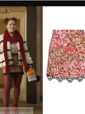 ASO ME BEFORE YOU LOUISA CLARK EMILIA CLARKE cute Sz 8 floral patterned skirt